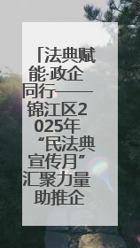 法典赋能·政企同行——锦江区2025年“民法典宣传月”汇聚力量 助推企业发展