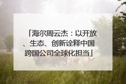 海尔周云杰：以开放、生态、创新诠释中国跨国公司全球化担当
