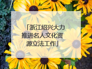 浙江绍兴大力推进名人文化资源立法工作