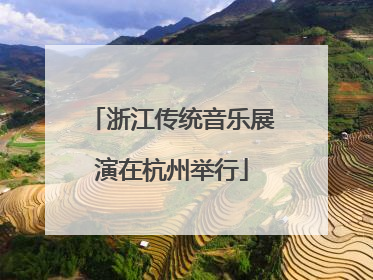 浙江传统音乐展演在杭州举行