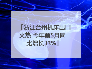 浙江台州机床出口火热 今年前5月同比增长33%
