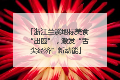 浙江兰溪地标美食“出圈”，激发“舌尖经济”新动能