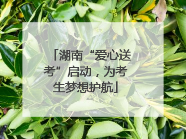 湖南“爱心送考”启动，为考生梦想护航
