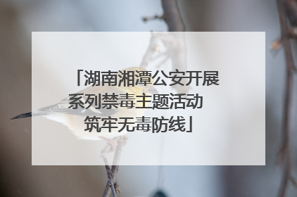 湖南湘潭公安开展系列禁毒主题活动 筑牢无毒防线
