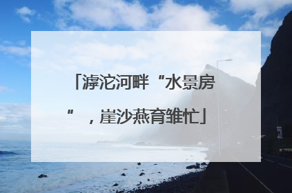 滹沱河畔“水景房”，崖沙燕育雏忙