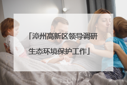漳州高新区领导调研生态环境保护工作