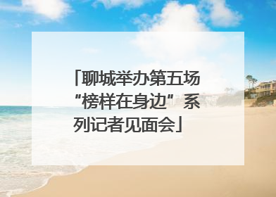聊城举办第五场“榜样在身边”系列记者见面会