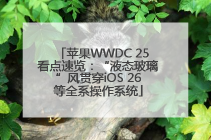 苹果WWDC 25看点速览：“液态玻璃”风贯穿iOS 26等全系操作系统