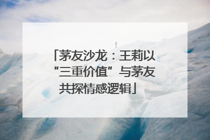 茅友沙龙：王莉以“三重价值”与茅友共探情感逻辑