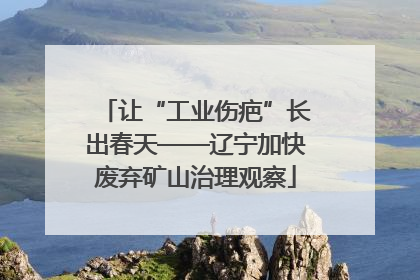 让“工业伤疤”长出春天——辽宁加快废弃矿山治理观察