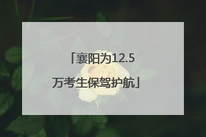 襄阳为12.5万考生保驾护航