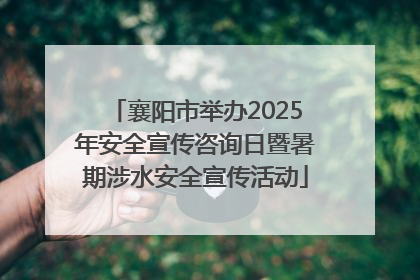 襄阳市举办2025年安全宣传咨询日暨暑期涉水安全宣传活动