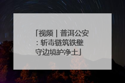 视频｜普洱公安：斩毒链筑铁壁 守边境护净土