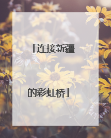 连接新疆的彩虹桥