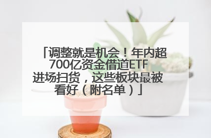 调整就是机会！年内超700亿资金借道ETF进场扫货，这些板块最被看好（附名单）
