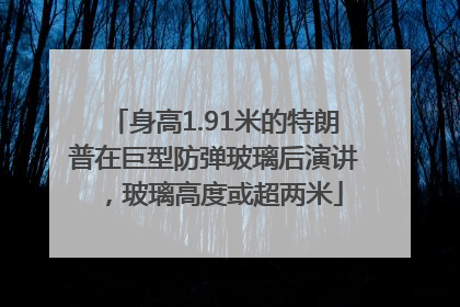 身高1.91米的特朗普在巨型防弹玻璃后演讲，玻璃高度或超两米