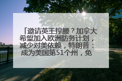 邀请英王撑腰？加拿大希望加入欧洲防务计划，减少对美依赖，特朗普：成为美国第51个州，免费用“金穹”