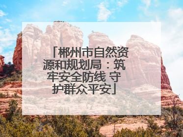郴州市自然资源和规划局：筑牢安全防线 守护群众平安