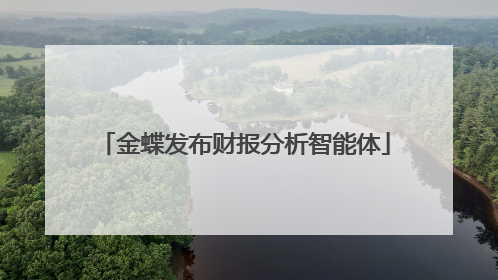 金蝶发布财报分析智能体