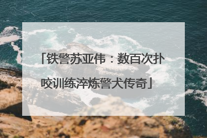 铁警苏亚伟：数百次扑咬训练淬炼警犬传奇