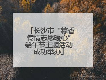 长沙市“粽香传情志愿暖心”端午节主题活动成功举办