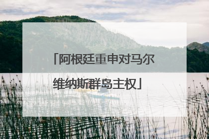 阿根廷重申对马尔维纳斯群岛主权