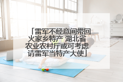 雷军不经意间带回火家乡特产 湖北省农业农村厅或可考虑请雷军当特产大使