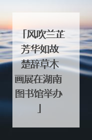 风吹兰芷 芳华如故 楚辞草木画展在湖南图书馆举办