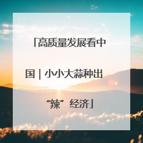 高质量发展看中国｜小小大蒜种出“辣”经济