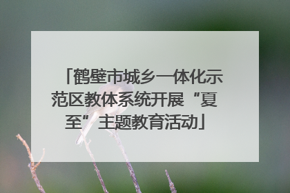 鹤壁市城乡一体化示范区教体系统开展“夏至”主题教育活动