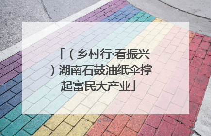 （乡村行·看振兴）湖南石鼓油纸伞撑起富民大产业