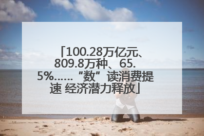 100.28万亿元、809.8万种、65.5%……“数”读消费提速 经济潜力释放