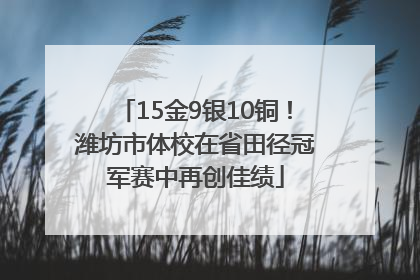 15金9银10铜！潍坊市体校在省田径冠军赛中再创佳绩