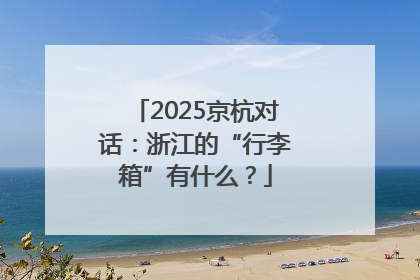 2025京杭对话：浙江的“行李箱”有什么？