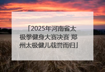 2025年河南省太极拳健身大赛决赛 郑州太极健儿载誉而归