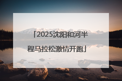 2025沈阳和河半程马拉松激情开跑