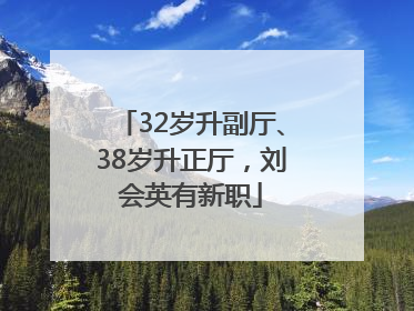 32岁升副厅、38岁升正厅，刘会英有新职