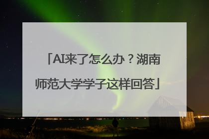 AI来了怎么办？湖南师范大学学子这样回答