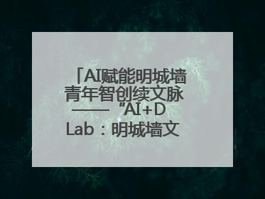 AI赋能明城墙 青年智创续文脉——“AI+D Lab：明城墙文化遗产设计工作坊”在南京开营
